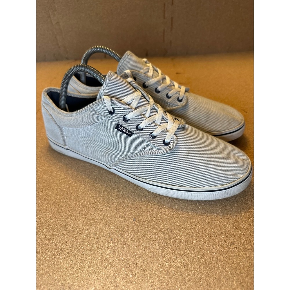 Vans Atwood Low Pinstripe Canvas Sneakers Grey White Womens 10 Skate Shoes TB4R‎